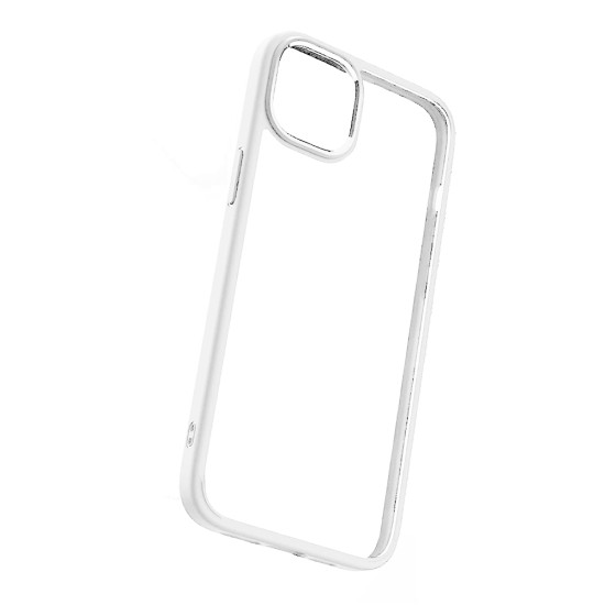 Capa de Silicone com Corpo Transparente para Apple iPhone 15 Branco